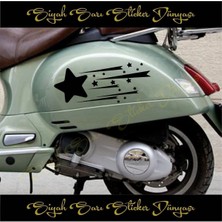 Aydın Garage Yıldız Hız 25X13 2 Adet (Sağ Sol) Depo Kapağı Araba Sticker Oto Motorsiklet Motor Kask Sticker