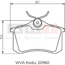 Universal Arka Fren Balatası Vw Golfııı-Iv Audı A1-A3-A4-A6-A8 Seat Cordoba Leon Toledo Ibıza  Renault Fluence Megane Skoda-Peugeot-Cıtroen-Ds4