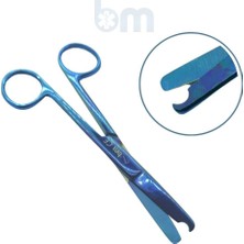 Barışhan Medikal Dikiş Alma Makası 5.5 Inç Büyük Boy Mavi Titanyum Dikiş Eğitim Materyali