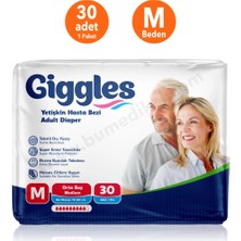 Giggles Yetişkin Bel Bağlamalı Hasta Bezi Medium - 30 Adet