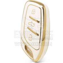 AutoHan Keys Lüx Mg Hs Gt Zs Ev Zx Mg5 Mg6 Roewe Rx3 Rx5 I5 Erx5 I6 I5 Nano Anahtar Kılıfı Beyaz Gold Renk