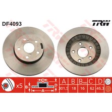 TRW Ön Fren Aynası Toyota Rav 4 2.0 16V 94-00 301.5X18X5DLXHAVALI