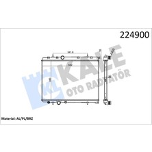 Kale Radyatör 206 98 307 02 C4 04 Xsara 00-05 1.6-2.0 Ac Klimasız Otom 562.8X378X27 1 Sıra Alb