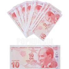 50 Adet 10 Tl Geçersiz Yazılı Para Düğün Nikah Film Dizi Parti Şaka Malzemesi