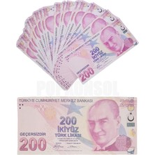 50 Adet 200 Tl Geçersiz Yazılı Para Düğün Nikah Film Dizi Parti Şaka Malzemesi