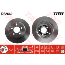 TRW Arka Fren Aynası Volvo 850 91-96 C70 97-05 S70 97-00 V70 97-00 XC70 97-02 295X5DL