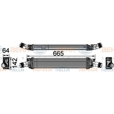 Mahle Turbo Radyatörü Intercooler A4-A5 1.8 Tfsı-2.0 Tfsı 07 A6 1.8tfsı-2.0tfsı 11 665X142X64