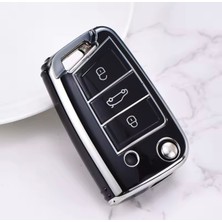 Seat Leon Siyah-Silver Anahtar Kılıfı 2013-2020