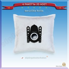 Bosch Bsa 52000 Süpürge Toz Torbası 20 Adet, 4 Paket, Beyaz