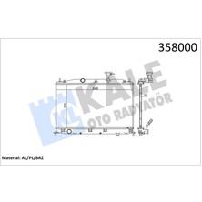 Kale Radyatör Accent-Accent Iı Era 1.4/1.6 Al/pl/brz 370X648X16