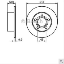 Mocan Arka Fren Dıskı Passat 96-05/audı 100 90-94/a6 94-05 1,8t-1,9tdı/super B 02-08 (245*10*5DL) Tk.