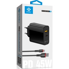 Pd 45W Pd + Qc USB Bentle Type-C Set ARB-016