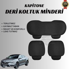 OtoÇizgi Renault Talisman Uyumlu Deri Kapitone Koltuk Minderi Koruma Kılıfı – 3’lü Set