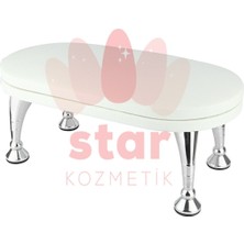 Empressco Beyaz Renk Manikür Sehpası ve Yastık Seti, Şık ve Kullanışlı Güzellik Aksesuarı