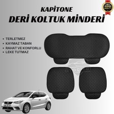 OtoÇizgi Seat Ibiza Uyumlu Deri Kapitone Koltuk Minderi Koruma Kılıfı – 3’lü Set