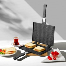 Matmel Alüminyum Döküm Lüks Büyük Tost Tavası - Siyah