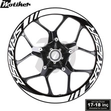 Motiker RKS QJMOTOR SRK125R Geniş Jant Sticker Modeli 16'lı Beyaz