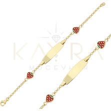 Kayra Mücevher Çilek Altın Çocuk Künyesi ÇB03