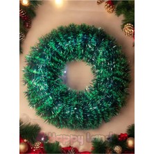 Empressco Yeşil Yılbaşı Kapı Süsü, Boş Çember, Renkli Dekor, Kapı Çelengi, Şık Süsleme