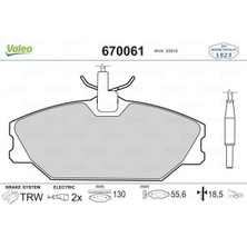Valeo 670061 - Ön Fren Balatası Renault Laguna 97 01 Safrane Iı 96 02 Megane I 97 01 Scenıc Megane Sc Nic 97 02 1.4 1.6 1.8 1.9d 2.0 2.2d