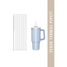 Quencher Termos Uyumlu 6 Adet Yedek Pipet ve Temizleme Fırçası