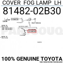 IAG Corolla 2019- Ön Tampon Sis Kapağı Sissiz Sol Oem No (81482-02B30(SA))