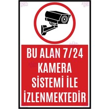 Hayg Equipment 7/24 Güvenlik Kamerası Uyarı Levhası – Bu Alan Kamera Sistemi ile Izlenmektedir