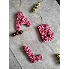 Empressco Kırmızı Harfli Yılbaşı Ağacı Süsü, Yeni Yıl Hediyesi, Renkli Dekorasyon