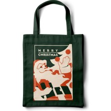 INKD Gabardin Bez Çanta – Noel Baba Illüstrasyon - 35X40