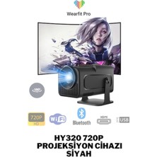 Wearfitpro HY320 720P Wireless - Bluetooth Destekli Projeksiyon Cihazı Siyah