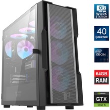 Turbox Xeon E5 2670 V2 Çift Işlemcili 40 Çekirdek 64GB 1tb Nvme 4gb GTX1050TI Workstation Oem Paket