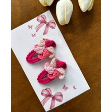 Saç Tokası Özel Rüzgar Gülü Tasarımı Handmade 2'li Çıt Çıt Toka Seti