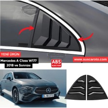 ŞüsCarOto Aksesuar Mercedes A Class W177 2018 ve Sonrası Uyumlu Kelebek Cam Izgarası Kelebek Cam Vizörü Ithal Havalandırma Sağ Sol Takım Parlak Siyah 1.sınıf