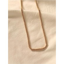 Melanj Craft Boncuk Rose Çelik Kolye