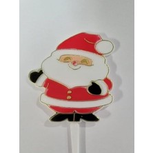 Empressco Yılbaşı Temalı Kırmızı Noel Baba Pasta Süsü, Şık ve Renkli Süsleme Seçeneği