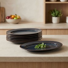 Güral Porselen Valeron 2 Adet 29 cm Kayık Tabak Reaktif  Oasis Vr 1131