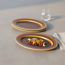 Güral Porselen Valeron 2 Adet 29 cm Kayık Tabak Reaktif Saura 137