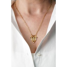 Frnch Zirkon Taşlı Altın Renk Kadın Kolye FRJ30819-919-G