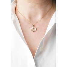 Frnch Zirkon Taşlı Altın Renk Kadın Kolye FRJ30820-920-G