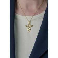 Frnch Zirkon Taşlı Altın Renk Kadın Kolye FRJ30822-922-G