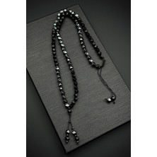 Frnch Hematit Doğal Taşlı Siyah Renk Erkek Kolye FRJ30873-973-S