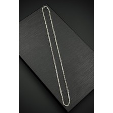 Frnch 925 Ayar Gümüş Kral Model Siyah Zirkon Taşlı Gümüş Renk Erkek Kolye FRJ30922-1022-S