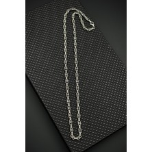 Frnch 925 Ayar Gümüş Italyan Model Gümüş Renk Erkek Kolye FRJ30926-1026-S