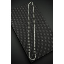 Frnch 925 Ayar Gümüş Italyan Model Gümüş Renk Erkek Kolye FRJ30928-1028-A