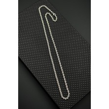 Frnch 925 Ayar Gümüş Italyan Model Gümüş Renk Erkek Kolye FRJ30929-1029-A