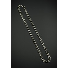 Frnch 925 Ayar Gümüş Italyan Model Gümüş Renk Erkek Kolye FRJ30933-1033-A