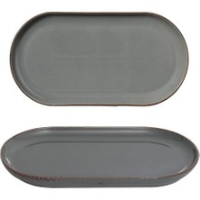 Güral Porselen Valeron 2 Adet 25X15 cm Kayık Tabak Elemental Vr 241