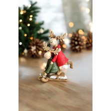 Harmoni Art Dekoratif Kızaklı Geyik Biblo