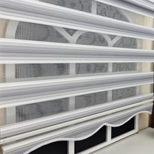 Storburada Gri Renk Geçişli Zebra Stor Perde (Etek Dilimli)