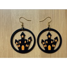 Kanem3D 2 Çift Halloween Şato Küpe